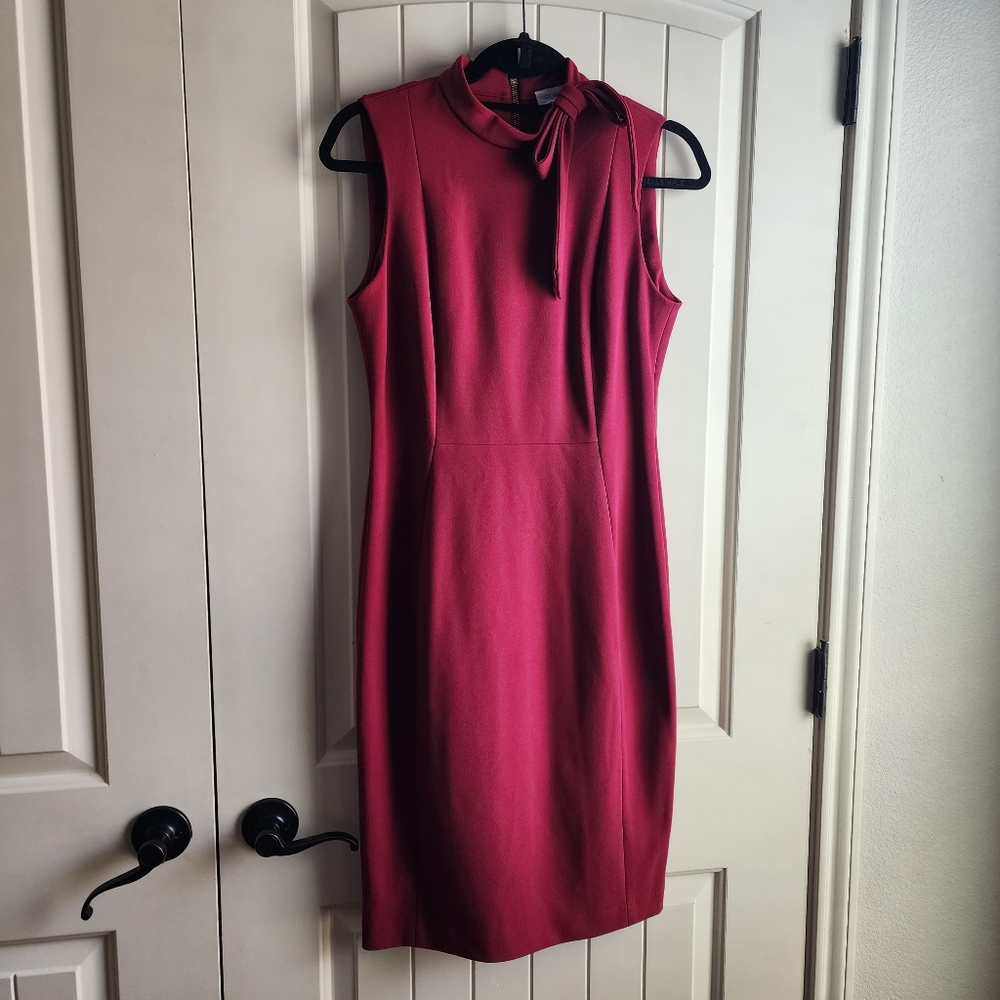 Calvin Klein burgundy dress, size 8